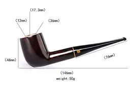 Люлька для куріння Muxiang Briar Wood 9 мм filter 102-12S-1 (emb-1070) - мініатюра 5