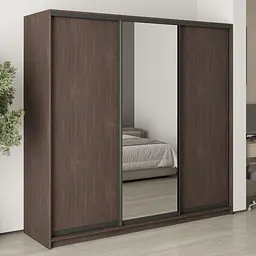Шафа-купе тридверна MebelStar Комбо BG 2ДСП/Дзеркало 220x45x210 см Дуб рістрето (MBS-9172)