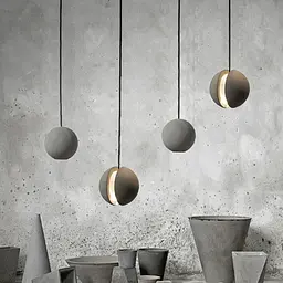 Підвіс MOON CONCRETE у вигляді розділеної сірої бетонної кулі Line.F MJ 169-140 GR - мініатюра 2