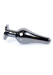 Анальна пробка Jewellery Dark Silver BUTT PLUG Red Boss Series 64-00055 98245 - мініатюра 8