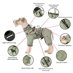 Теплий комбінезон для собак V.PET.B.R. Dog Apparel C837 Dark Grey, S - мініатюра 3