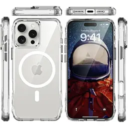 Чохол TPU Space Octagon with MagSafe для Apple iPhone 16 Pro (6.3) Clear - мініатюра 3