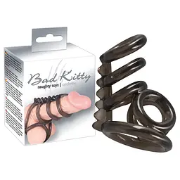 Ерекційне кільце Bad Kitty Cock Ring чорне - мініатюра 6