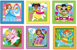 Дерев'яні кубики на платформі Melissa&Doug Принцеси і феї (MD19040) - мініатюра 2