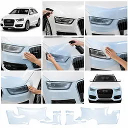 Антигравійна захисна бронеплівка за лекалами для Audi Q3 8U 2011-2018 - задні ліхтарі стопи - мініатюра 2