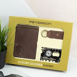 Подарунковий набір чоловічий Peterson PTN ZM18 для гітаристів (портмоне, брелок та карта виживання) - мініатюра 2