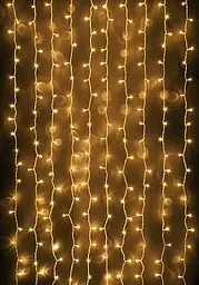 Гірлянда водоспад 320 LED 5mm 3м/2м теплий колір на прозорому дроті - мініатюра 3