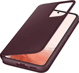 Оригінальний чохол книжка для Samsung Galaxy S22 Plus Smart Clear View Cover Burgundy EF-ZS906CEEGRU SM-906 - мініатюра 3
