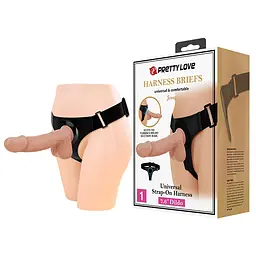 Страпон Pretty Love Harness Briefs Jerry тілесний