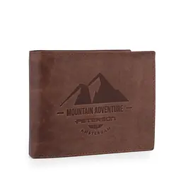 Гаманець чоловічий шкіряний Peterson N992-BE-MOUN світло-коричневий Mountain Adventure