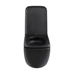 Унітаз підвісний Qtap Gemini безободковий з сидінням Soft-close QT2533076EUQMB, Чорний матовий - мініатюра 3