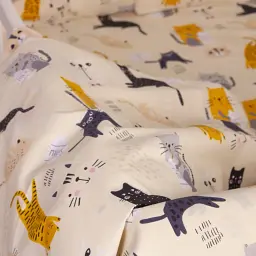 Простирадло MirSon Бязь 20-0021 Cats 180x220 см (2200010283365) - мініатюра 4