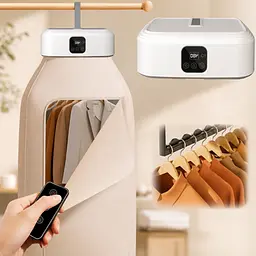 Вертикальна електросушарка для одягу з гарячим повітрям dryer AND XL-1187 / Побутова електрична сушарка для білизни з чохлом та таймером - мініатюра 2