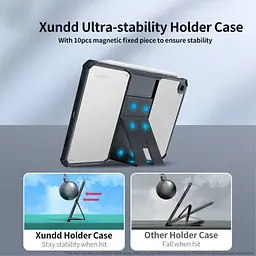 TPU+PC чохол Xundd Stand c посиленими кутами для Samsung Galaxy Tab A9 (8.7'') Чорний - мініатюра 4