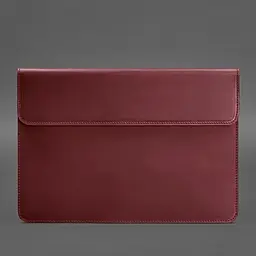 Шкіряний чохол-конверт BlankNote Crazy Horse на магнітах для MacBook 13 Бордовий - мініатюра 4