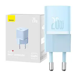 Зарядний пристрій Baseus GaN 5 Fast Charger (mini) 20 W (CCGN050103) 1 Type-C блакитне - мініатюра 6