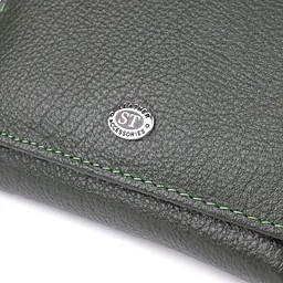 Жіночий гаманець компактного розміру з натуральної шкіри ST Leather 11,5х8,5х2 см acs0029647 - мініатюра 5