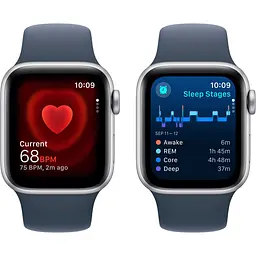 Смарт-годинник Apple Watch SE 2 GPS 40mm Silver Aluminium Case with Storm Blue Sport Band M/L [MRE23] [95082] - мініатюра 6