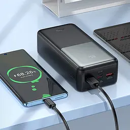 Портативний ЗП Power Bank Hoco J136B Sirui 22.5W+PD20W 30000 mAh Black - мініатюра 4