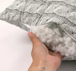 Подушка Руно 50х70 силіконова на блискавці "Grey Braid" (310.52СМ_Grey Braid) - мініатюра 2