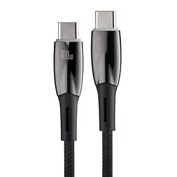 Кабель Baseus Glimmer Fast Charging Data Cable Type-C to Type-C 100W 1m (CADH000701) Чорний
