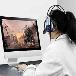 Дротові навушники Borofone gaming Fun LED Hi-Res BO100, USB, 3.5mm, 2.4m, black - мініатюра 8