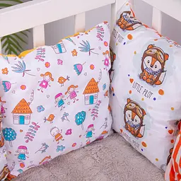 Подушки-борти MirSon Kids Time 18-200 Orange time оранжеві 12 шт. - мініатюра 7