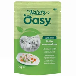 Вологий корм Oasy Cat Wet Natury для дорослих котів курка з овочами 70 г