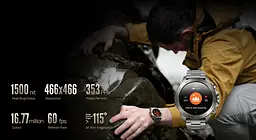 Mibro Смарт-часи GS Explorer S 48мм, 1.32", 466x466, AMOLED, BT 5.3, Dual-band GPS, 10 ATM, суцільний титан - мініатюра 9