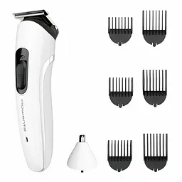 Тример Trim&Style, для бороди, носа, вусів і голови, мережа+акум., насадок-7, сталь, білий ROWENTA teh0017755 - мініатюра 2