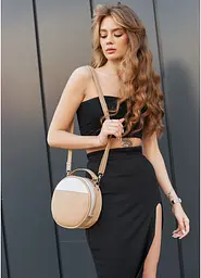 Жіноча кругла сумка кросбоді Sambag 20х20х10 см sum0019270 - мініатюра 9