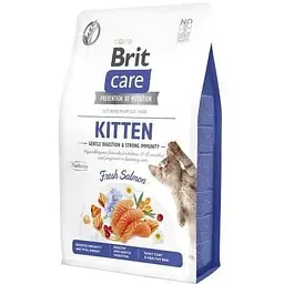 Сухий корм Brit Care Cat by Nutrition Kitten Gentle Digestion Immunity для кошенят з лососем 2 кг
