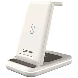 Зарядний пристрій Canyon WS-304 Foldable 3in1 Wireless charger Cosmic Latte (CNS-WCS304CL)
