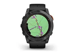 Смарт-годинник Garmin Fenix 7X Pro Solar Slate Gray w. Black Band (010-02778-00/01) - мініатюра 3