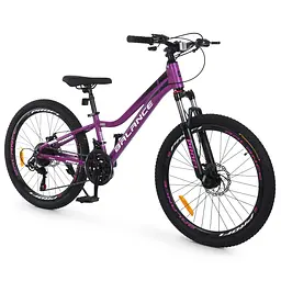 Велосипед PROFI BALANCE 24", алюмінієва рама 11", 21 швидкість, фуксія (BL-2403)