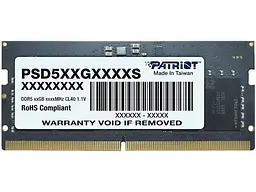 Пам'ять для ноутбуків Patriot 8 GB SO-DIMM DDR5 5600 MHz (PSD58G560041S)