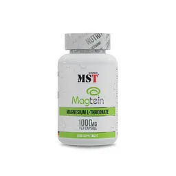 Магній L-треонат MST Nutrition Magnesium L-Threonate 1000 mg, 60 капсул для нервової системи
