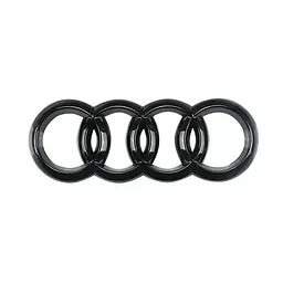 Емблема передня AUDI чорна глянцева 282х98 мм пластик (на кліпсах) OEM 4M0853605T94 - мініатюра 2