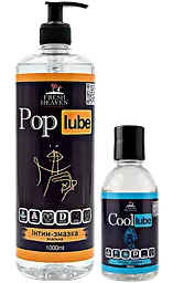 Iнтим-змазка Fresh Heaven анальна Pop Lube 1000ml та охолоджуюча Сool Lube 250ml 