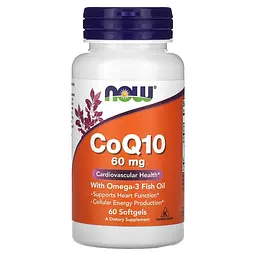 Коензим Q10 з Омега 3 та Соєвим Лецитином CoQ10 60 мг with Omega-3 - 60 софтгель