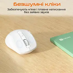 Мишка Meetion BTM032 Wireless/Bluetooth/USB White (MT-BTM032-B) - мініатюра 3