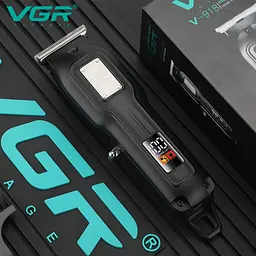 Машинка для стрижки VGR V-918, акумуляторна, Т-подібне лезо, чотири насадки, LED дисплей - мініатюра 5