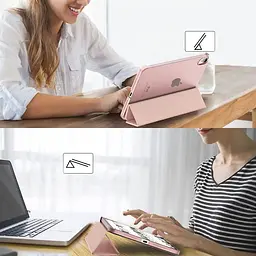 Чохол-книжка BeCover Tri Fold Hard для Apple iPad Air 4 10.9 2020/2021 Pink (709660) - мініатюра 6