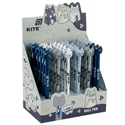 Ручка кулькова автоматична Kite Funny cat синя 36 шт. (K25-028-1) - мініатюра 2
