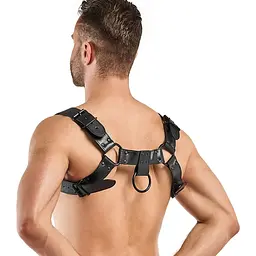 Портупея Bedroom Fantasies Bruno Chest Bulldog Harness - Black - мініатюра 3
