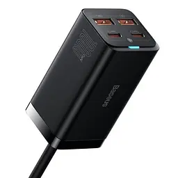 Мережевий зарядний пристрій Baseus GaN3 Pro Desktop Fast Charger 2Type-C+2USB 100 W CCGP000101 Black