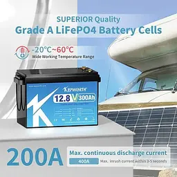 Акумулятор Kepworth LiFePO4 12V 12.8V/300Ah/3840Wh [KW-12-300] [125495] - мініатюра 4