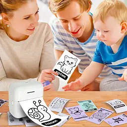 Портативний термопринтер JETIX Mini Printer Student, мобільний міні + 5 рулонів термопаперу в комплекті - мініатюра 7