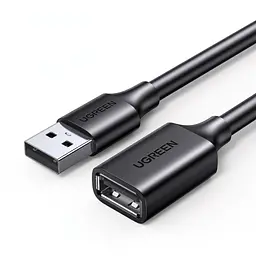 Кабель-подовжувач UGREEN US103 USB 2.0 Type-A 0,5 м чорний (10313)