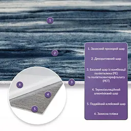Самоклеюча стінова PET плитка Sticker Wall 600 x 300 x 2mm D SW-00002346 - мініатюра 2